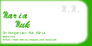 maria muk business card